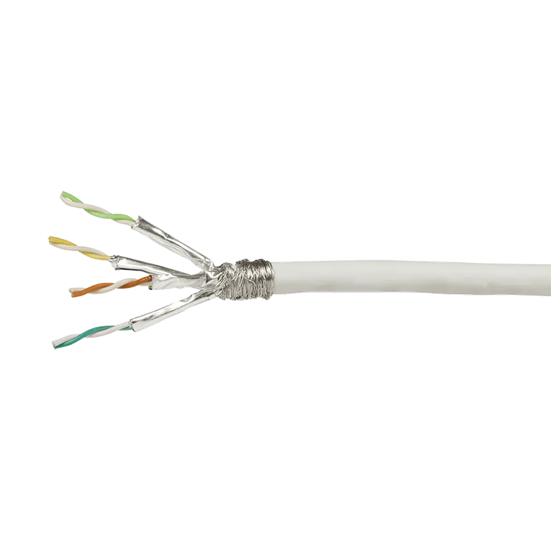 CAT6 CCA Verlegekabel EconLine, S/FTP, Weiß, 100 m
