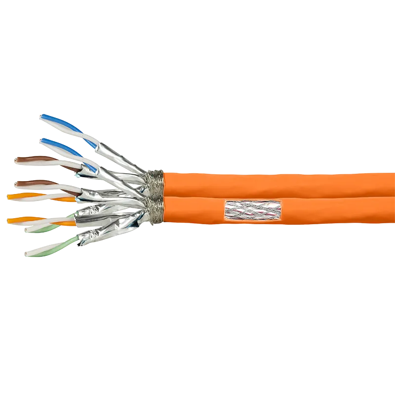 Duplex Verlegekabel PrimeLine, Cat.7, S/FTP, Orange, 500 m
