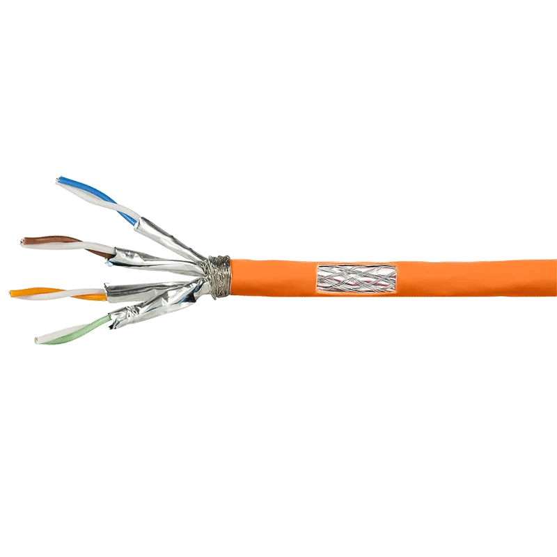 Cat.7 600 MHz Verlegekabel, 23 AWG CCA, S/FTP, LSZH, 100 m