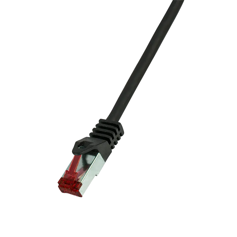 Patchkabel PrimeLine, Cat.6, S/FTP, Schwarz, 0,5 m