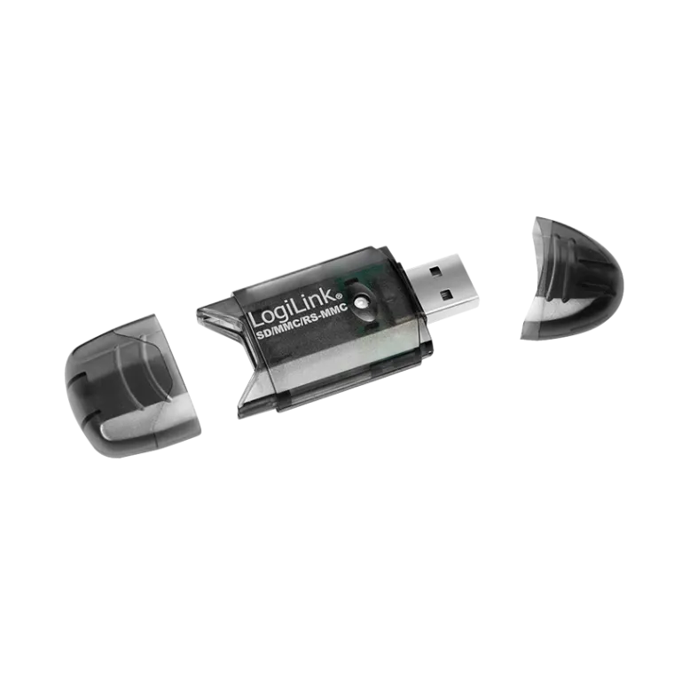 USB 2.0-Kartenleser, SD/MMC/RS-MMC, schwarz