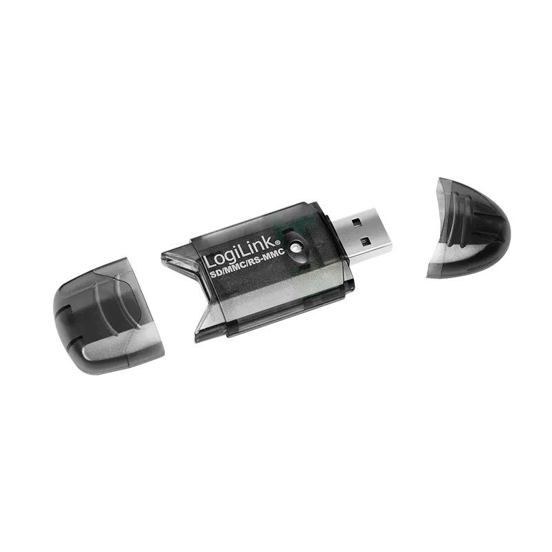 USB 2.0-Kartenleser, SD/MMC/RS-MMC, schwarz