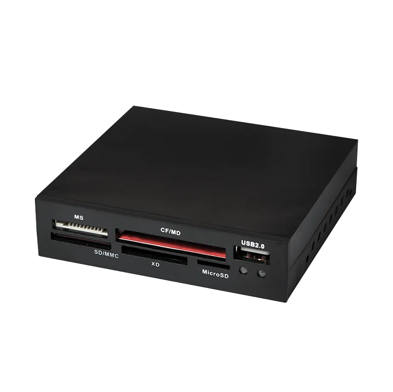 USB 2.0-Kartenleser, intern 3,5" zum Einbau, schwarz