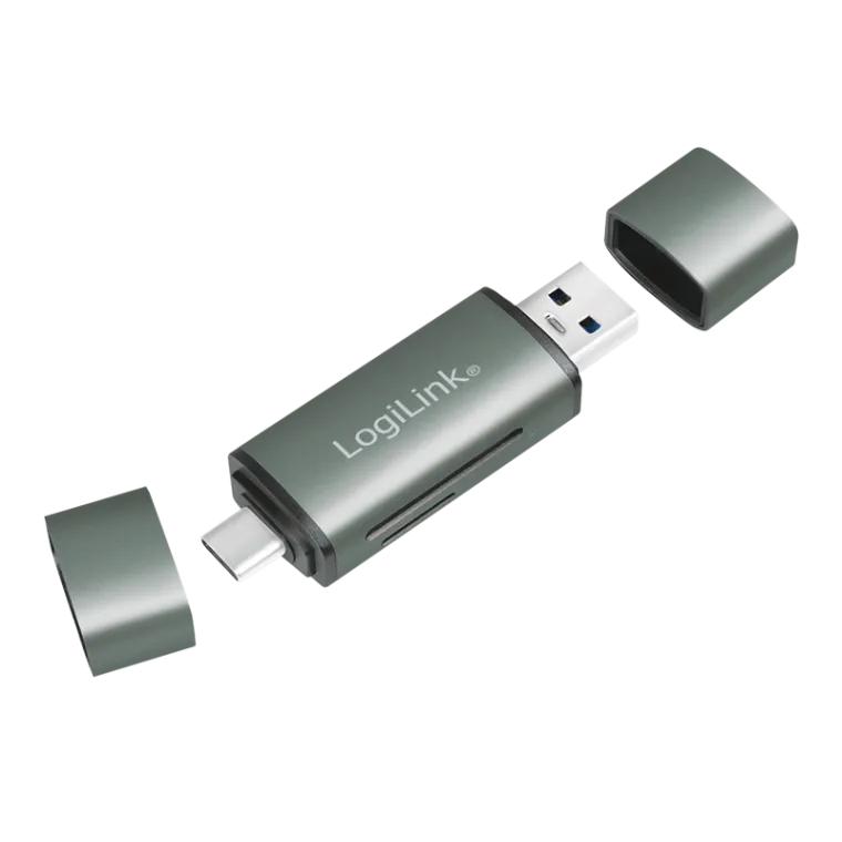 USB 3.2 Gen1-Kartenleser, für SD- und microSD-Karte, Aluminiumgehäuse