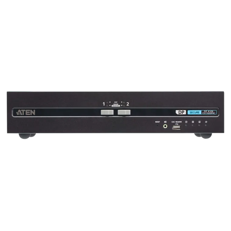 Sicherer KVM-Switch mit 2 USB-DisplayPort-Dual Display und CAC