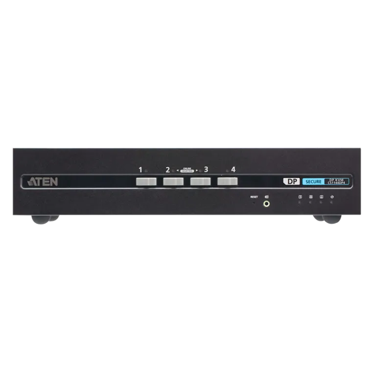 Sicherer KVM-Switch mit 4 USB-DisplayPort-Dual Display (PSD PP v4.0-konform)