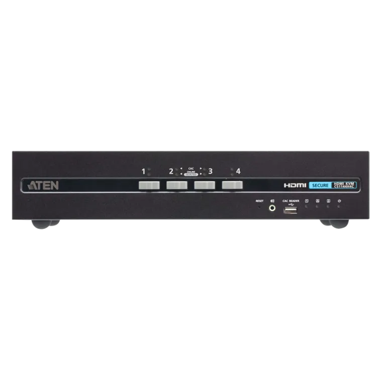 DP & DVI & HDMI 2-4 Port 4K Secure KVM switch with Card reader