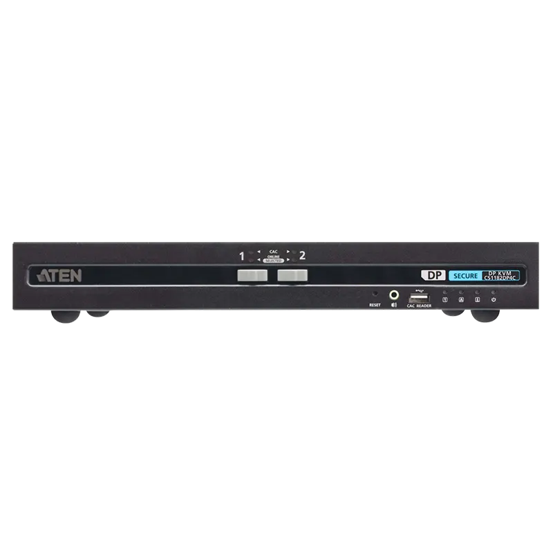 Sicherer KVM-Switch mit 2 USB-DisplayPort und CAC
