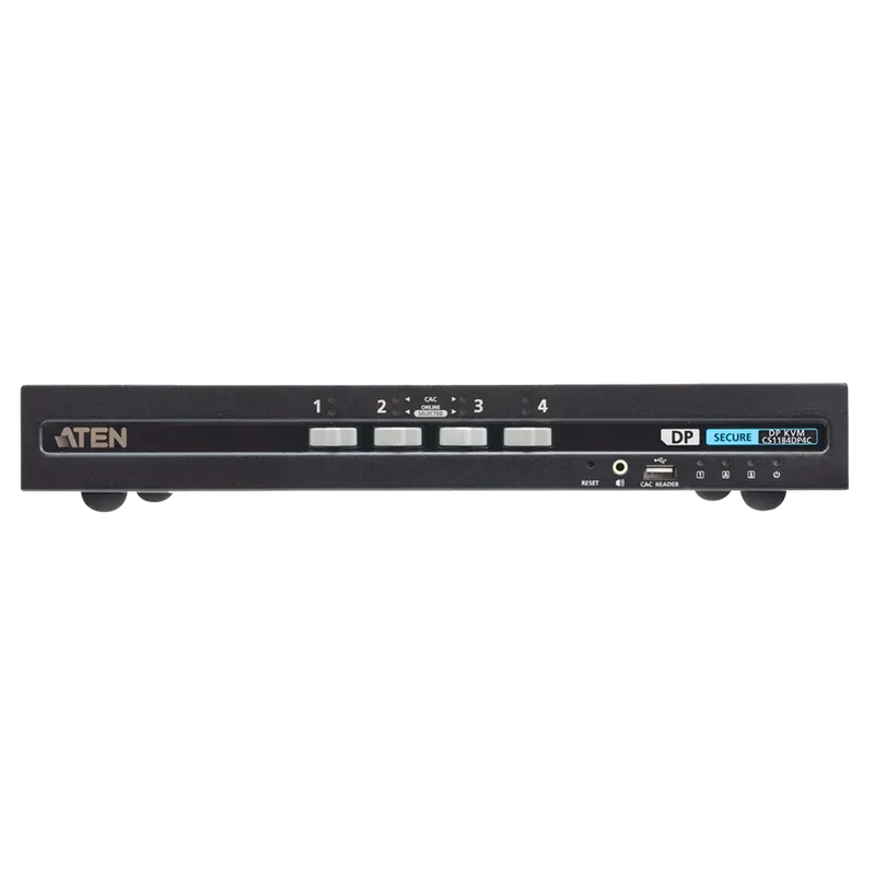 Sicherer KVM-Switch mit 4 USB-DisplayPort & CAC (PSD PP v4.0-konform)