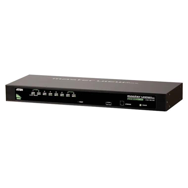KVM Switch 8-Port, Schrankeinbau, USB - PS/2 VGA KVM
