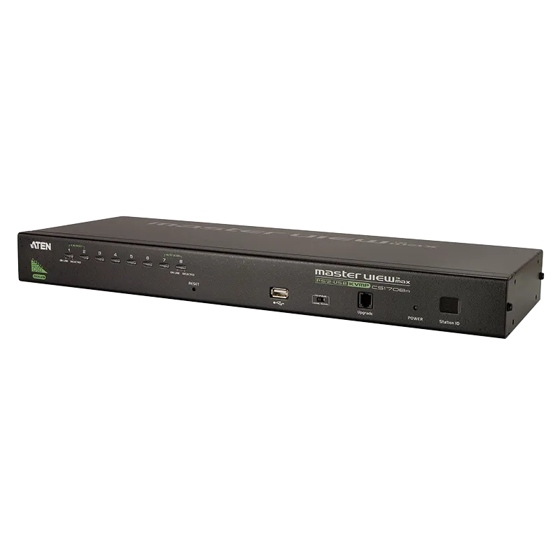 KVM Switch 8-Port, Schrankeinbau, USB - PS/2 VGA KVM mit USB Port Schrankeinbau