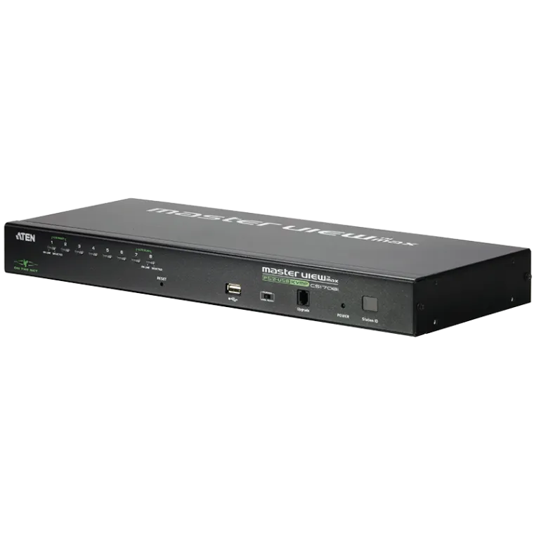 KVM Switch over IP mit 8-Port USB - PS/2 VGA und USB Peripherie Port