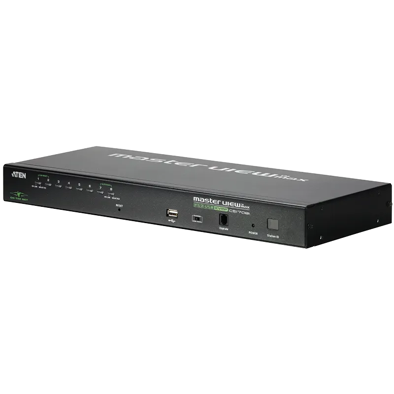 KVM Switch over IP mit 8-Port USB - PS/2 VGA und USB Peripherie Port