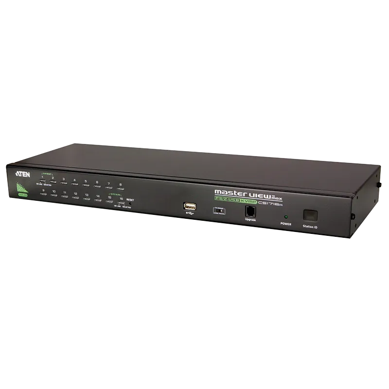 KVM Switch 16-Port, Schrankeinbau, USB - PS/2 VGA KVM mit USB Port Schrankeinbau