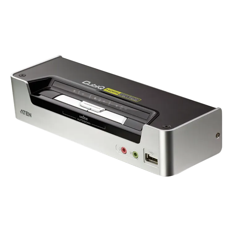 KVM Switch 2-Port USB HDMI KVM mit Audio & USB 2.0 Hub