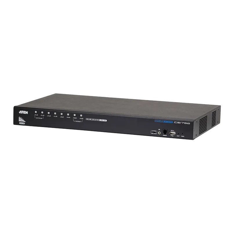 KVM Switch 8-Port USB HDMI KVM Switch mit USB Peripherie Port
