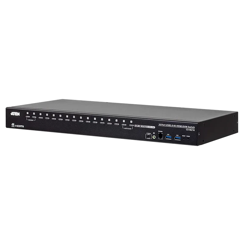 4K HDMI KVM Switch 16-Port, USB 3.0