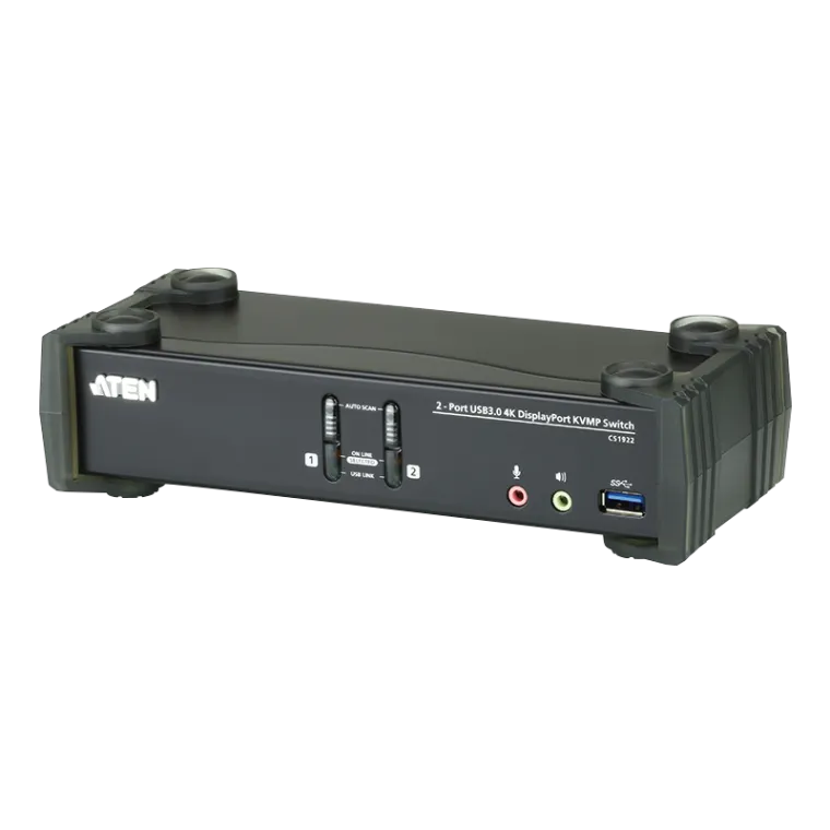 KVM Switch 2-Port USB 3.0 4K DisplayPort KVMP