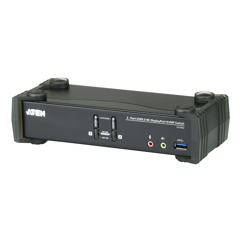 KVM Switch 2-Port USB 3.0 4K DisplayPort KVMP