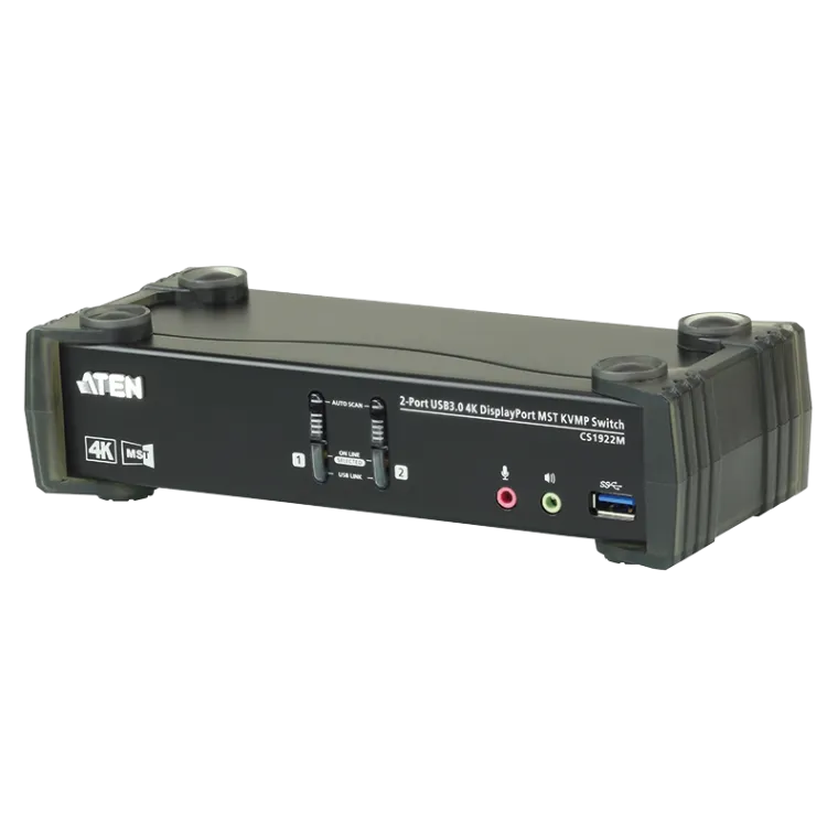 2-Port USB 3.0 4K DisplayPort MST HDMI KVMP Switch