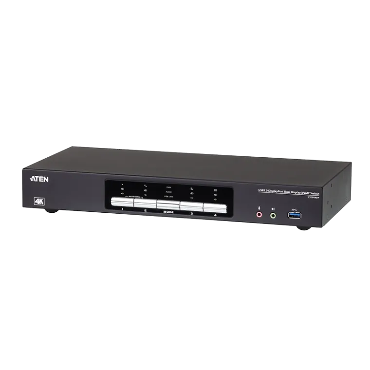 4-Port USB 3.0, 4K DisplayPort Dual Display KVMP Switch