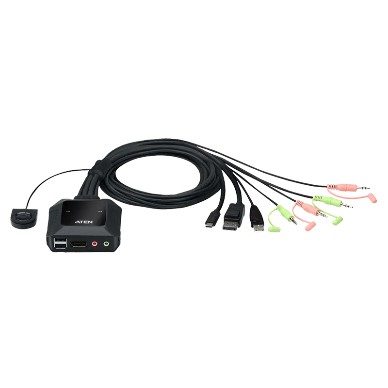 2-Port USB-C-DisplayPort-Kabel KVM Switch