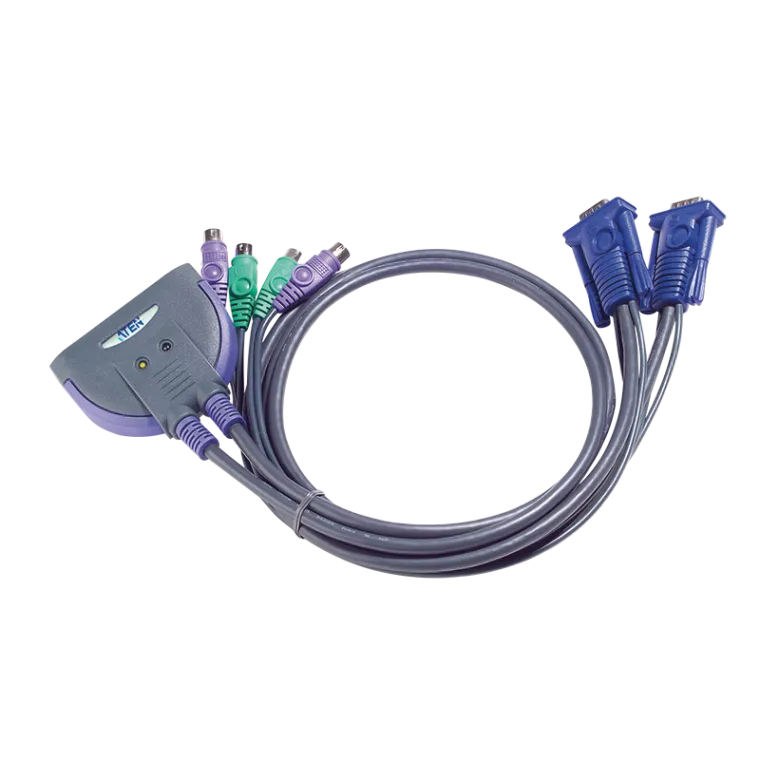 Kabel-KVM-Switch 2-Port PS/2 VGA KVM
