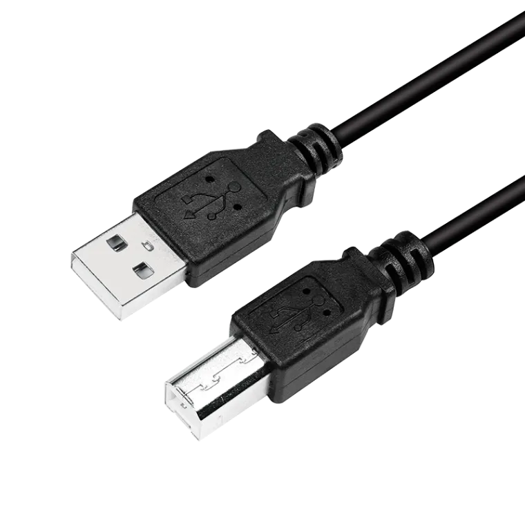 USB 2.0-Kabel, USB-A/M zu USB-B/M, schwarz, 5 m