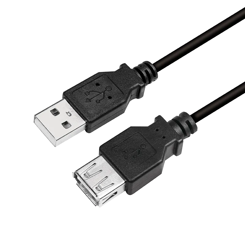 USB 2.0-Kabel, USB-A/M zu USB-A/F, schwarz, 3 m