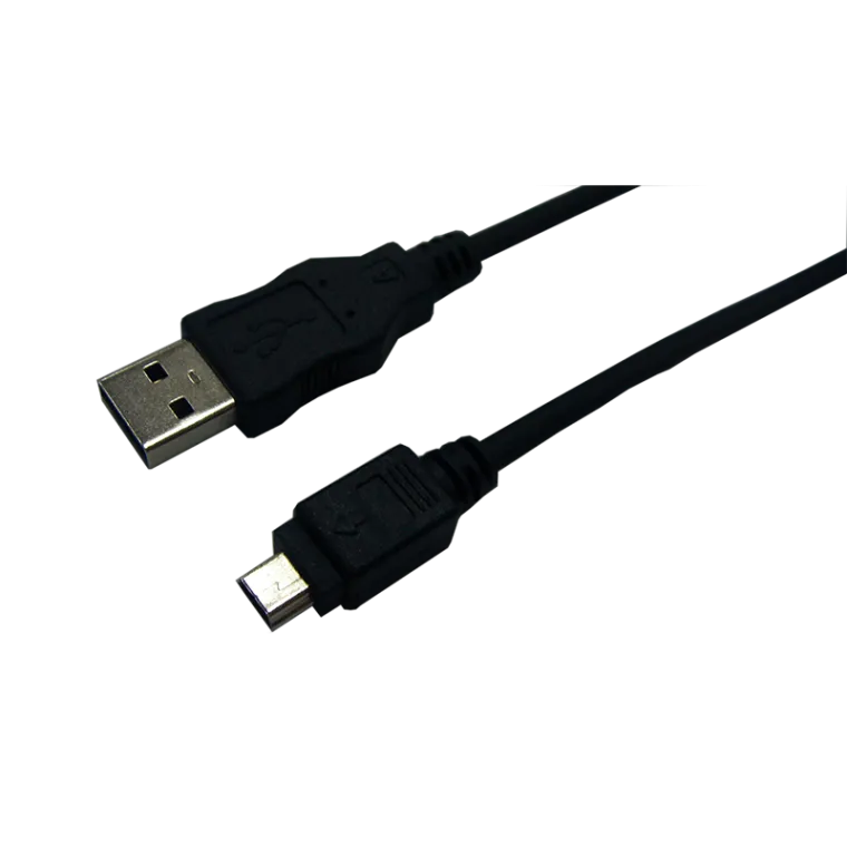 USB 2.0-Kabel, USB-A/M zu Mini-USB/M, schwarz, 1,8 m