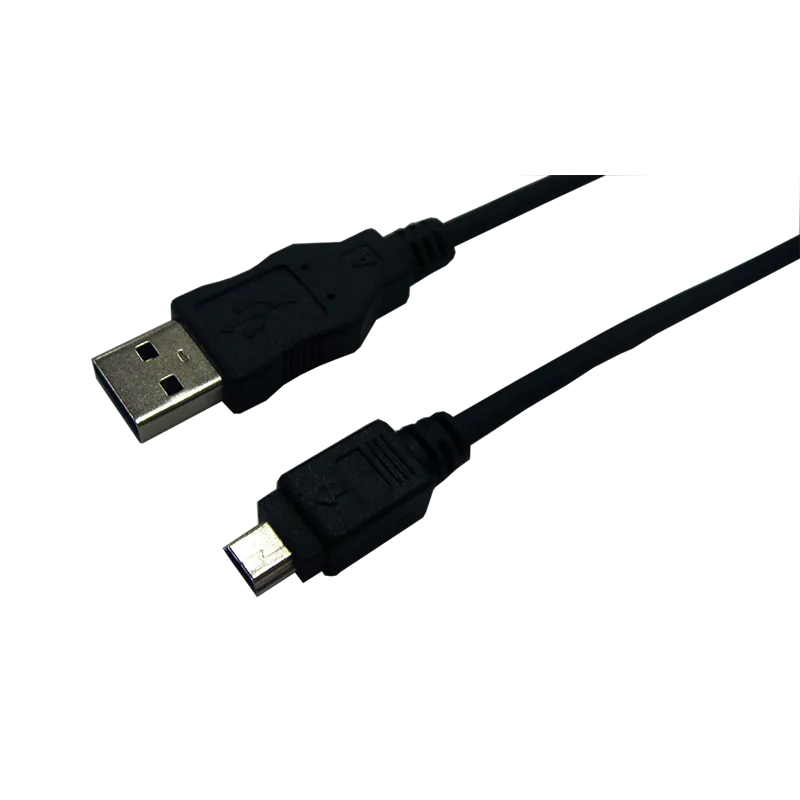 USB 2.0-Kabel, USB-A/M zu Mini-USB/M, schwarz, 1,8 m