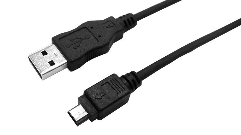 USB 2.0-Kabel, USB-A/M zu Mini-USB/M, schwarz, 3 m