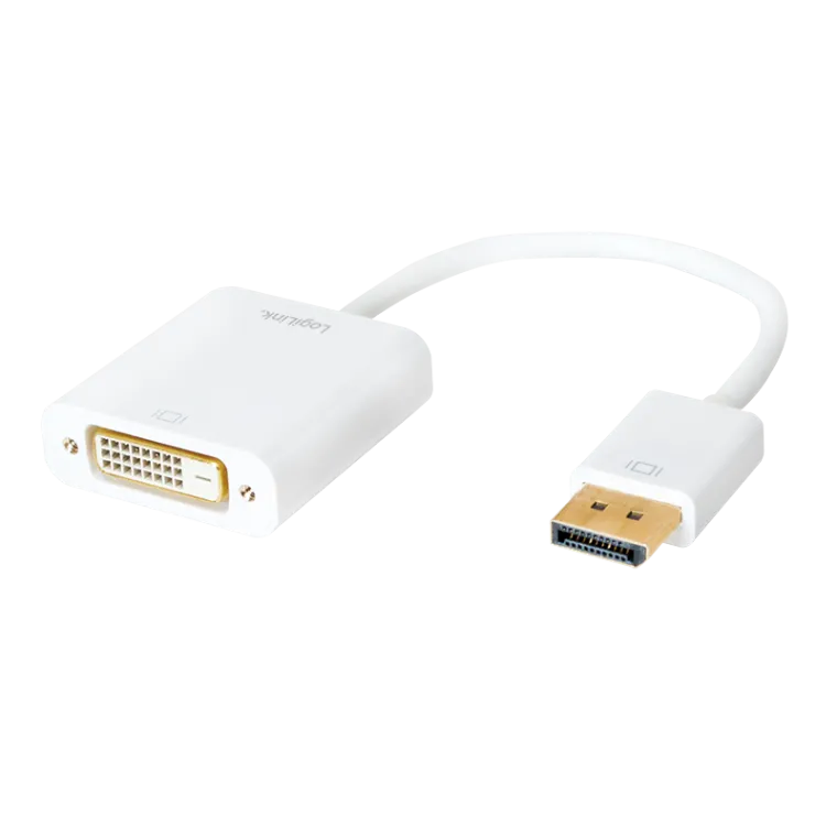 DisplayPort-Kabel, DP/M zu DVI/F, 1080p, weiß, 0,15 m