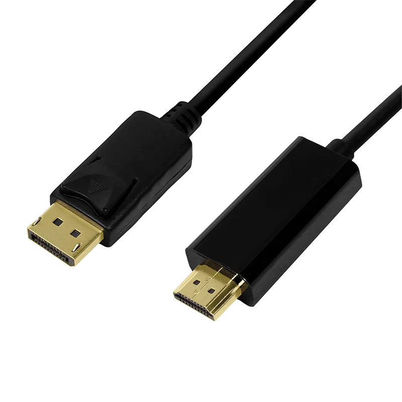DisplayPort-Kabel, DP/M zu HDMI-A/M, 4K/30 Hz, schwarz, 1 m