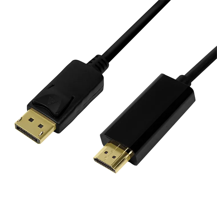 DisplayPort-Kabel, DP/M zu HDMI-A/M, 4K/30 Hz, schwarz, 5 m