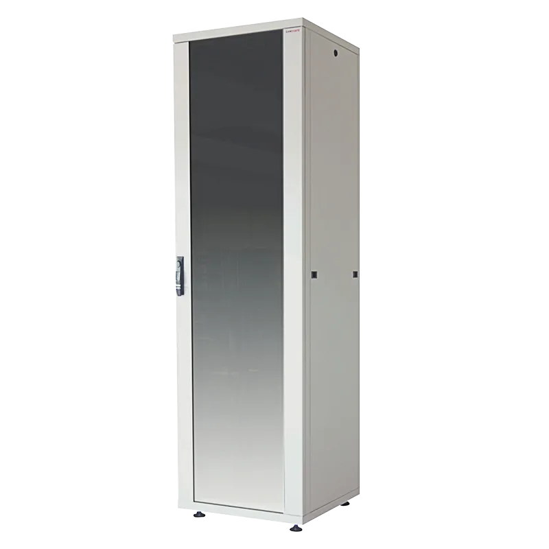 19"-Netzwerk-Eco-Standschrank 16 HE, 600 x 600 mm, Grau