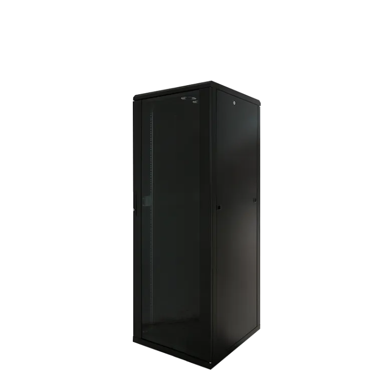 19" Netzwerk Standschrank, 16HE, 600 x 600 mm, Schwarz