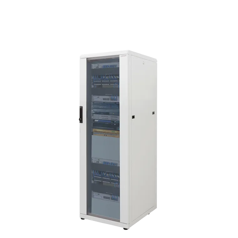 19" Netzwerk Standschrank, 16HE, 600 x 600 mm, Grau
