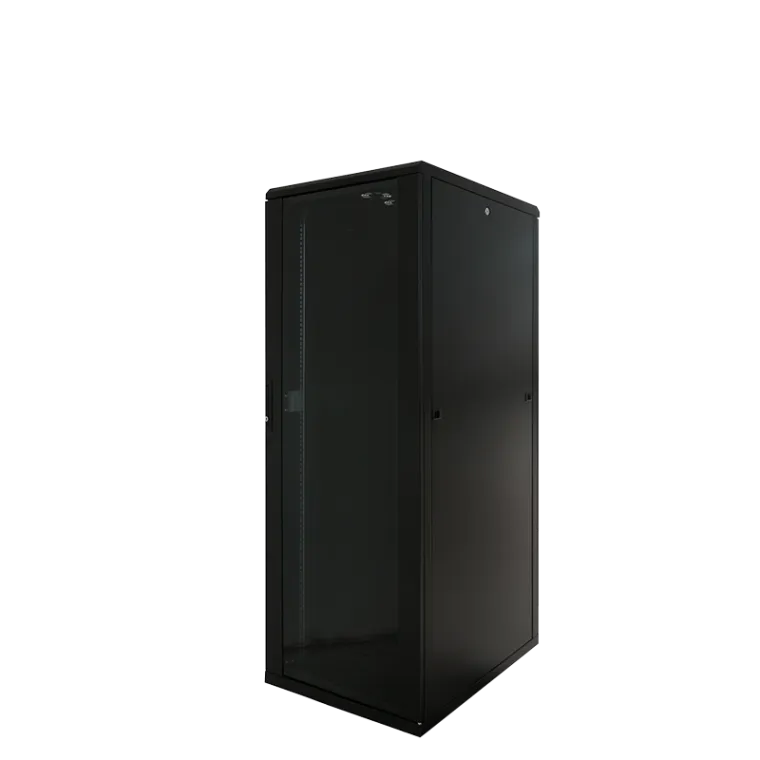 19" Netzwerk Standschrank, 16HE, 600 x 800 mm, Schwarz