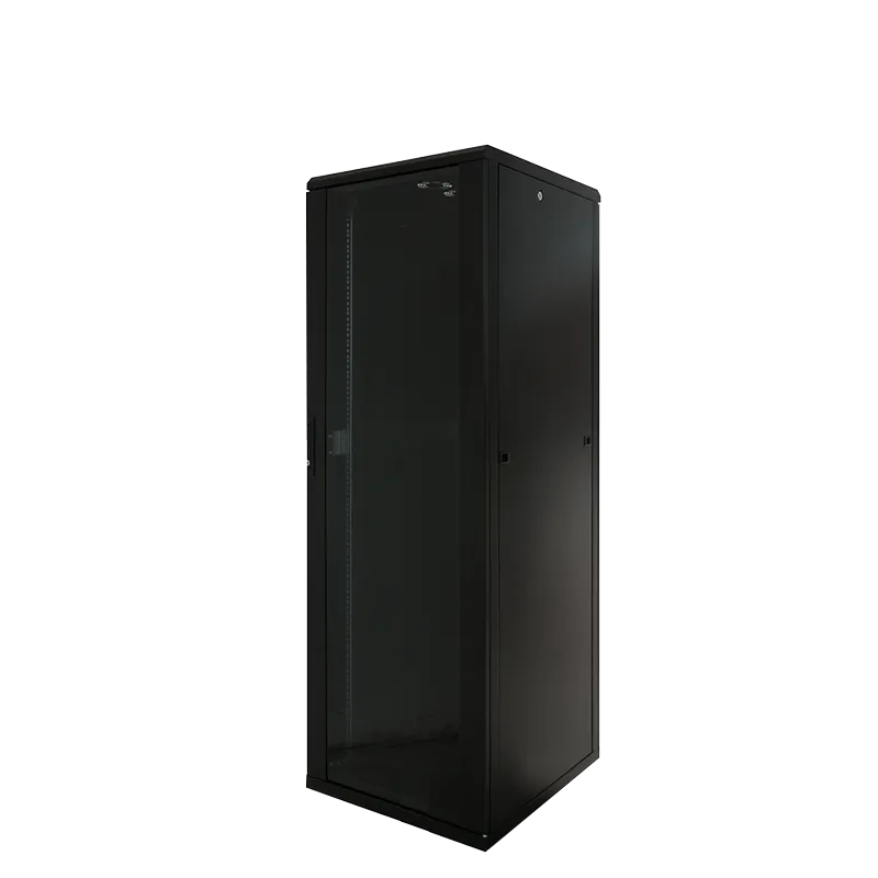19" Netzwerk Standschrank, 22HE, 600 x 600 mm, Schwarz