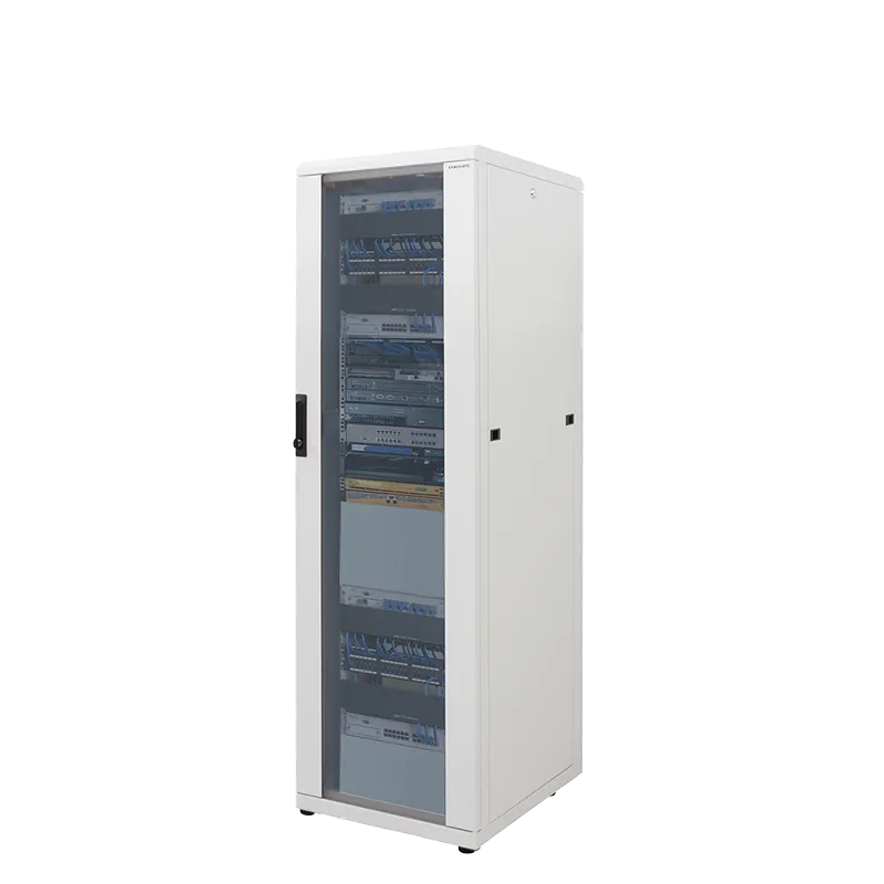 19" Netzwerk Standschrank, 22HE, 600 x 600 mm, Grau