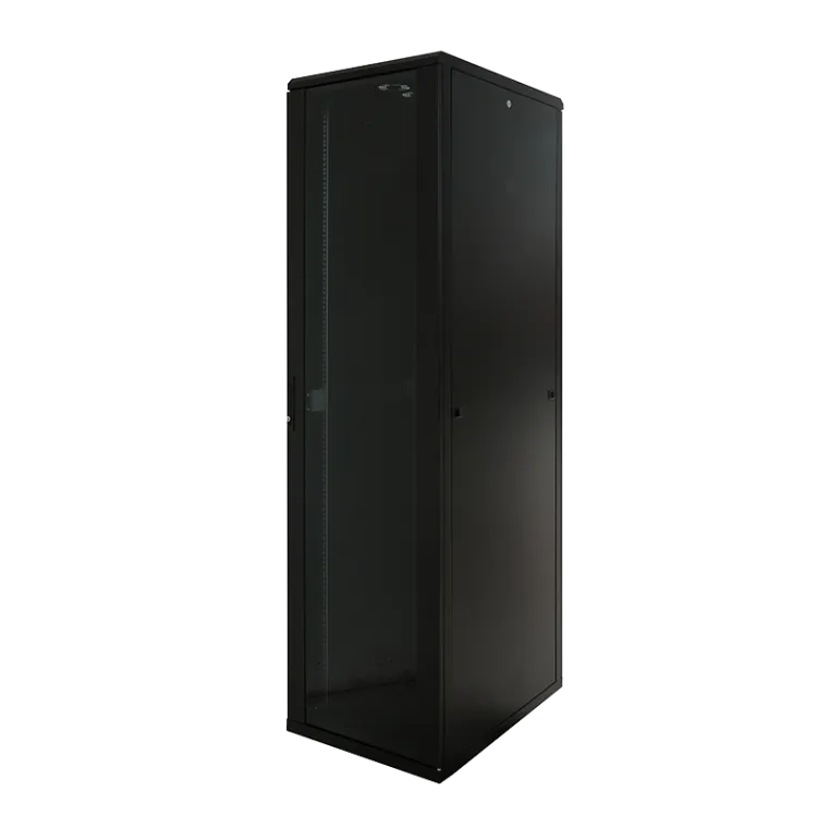19" Netzwerk Standschrank, 22HE, 800 x 800 mm, Schwarz