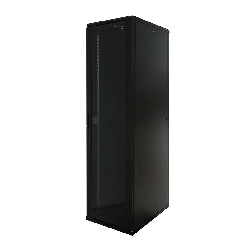 19" Netzwerk Standschrank, 22HE, 800 x 800 mm, Schwarz