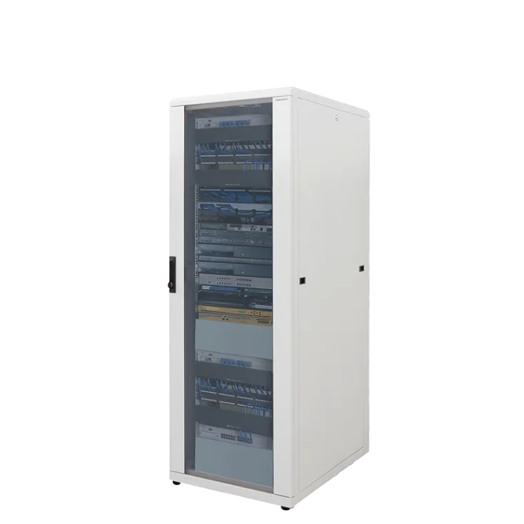 19" Netzwerk Standschrank, 22HE, 800 x 800 mm, Grau