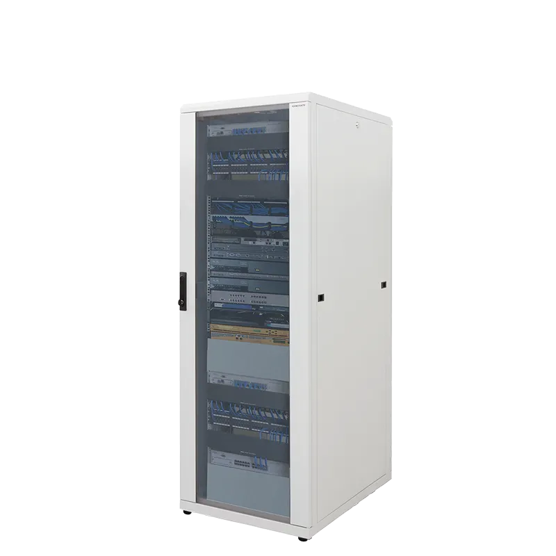 19" Netzwerk Standschrank, 22HE, 800 x 800 mm, Grau