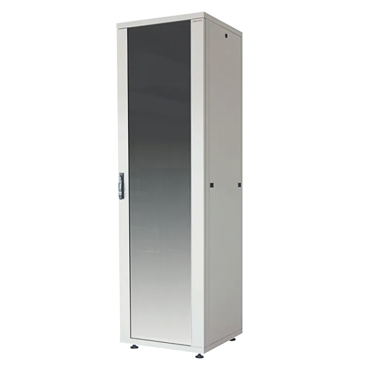 19"-Netzwerk-Eco-Standschrank 26 HE, 600 x 800 mm, Grau