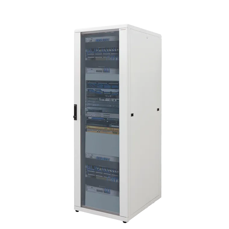19" Netzwerk Standschrank, 32HE, 800 x 800 mm, Grau