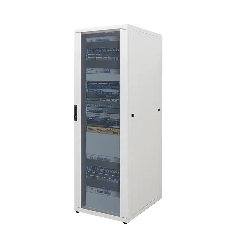 19" Netzwerk Standschrank, 32HE, 800 x 800 mm, Grau