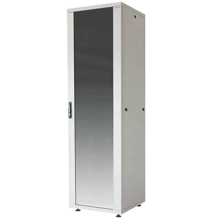 19"-Netzwerk-Eco-Standschrank 42 HE, 800 x 800 mm, Grau