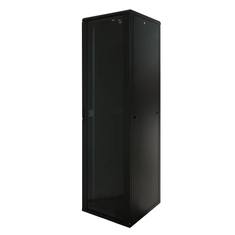 19" Netzwerk Standschrank, 42HE, 600 x 600 mm, Schwarz